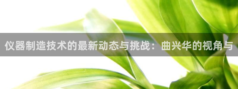 门徒娱乐加 主管39977l6：仪器制造技术的最新动态与挑战