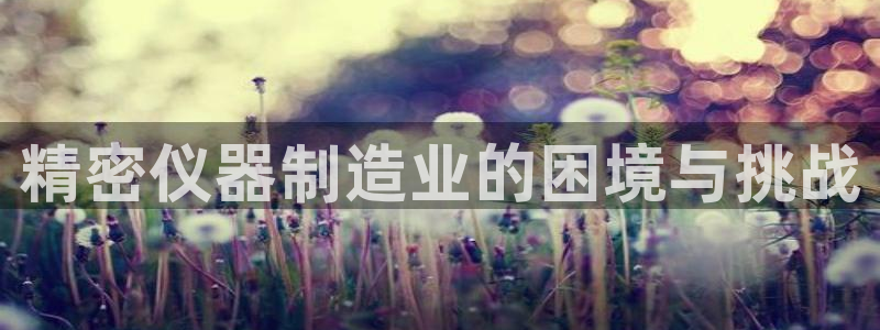 门徒娱乐下载：精密仪器制造业的困境与挑战