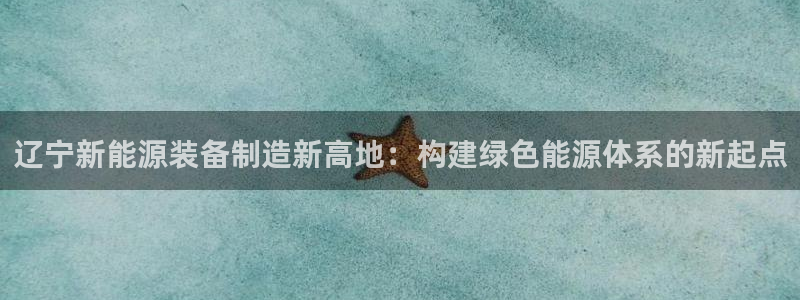门徒娱乐注册下判官333OO：辽宁新能源装备制造新高地：构建
