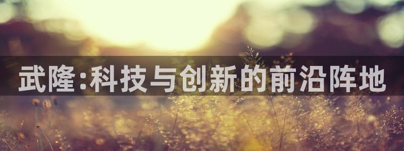 门徒娱乐系列有哪些：武隆:科技与创新的前沿阵地