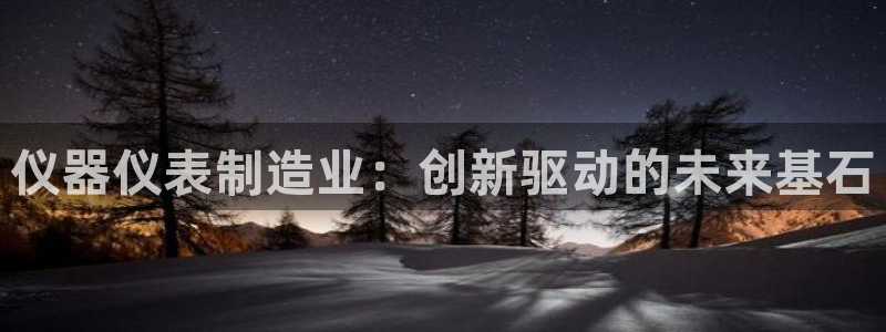 门徒娱乐官网首页：仪器仪表制造业：创新驱动的未来基石