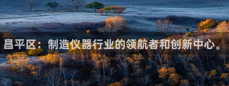 门徒娱乐天5指尖：昌平区：制造仪器行业的领航者和创新中心。