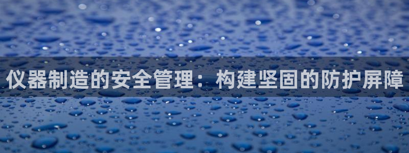 门徒娱乐会不会突然倒闭：仪器制造的安全管理：构建坚固的防护屏