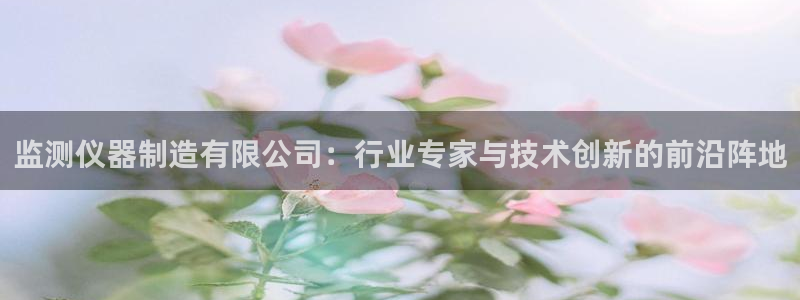 门徒娱乐注册登录不上：监测仪器制造有限公司：行业专家与技术创