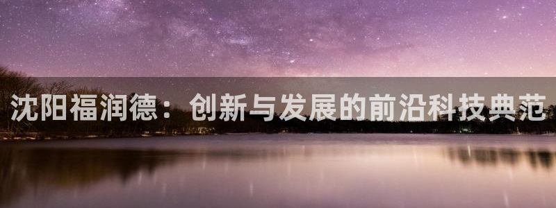 新功夫之王娱乐门徒小说：沈阳福润德：创新与发展的前沿科技典范