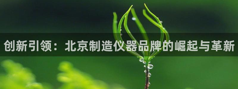 门徒娱乐是个什么平台啊：创新引领：北京制造仪器品牌的崛起与革