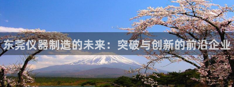 娱乐门徒 白云生：东莞仪器制造的未来：突破与创新的前沿企业